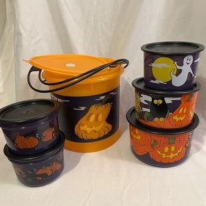 Super Cute 13 Piece Tupperware Halloween Canister Set